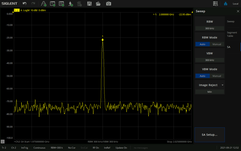 SIGLENT SNA5000A VNA Spectrum Analyzer Option